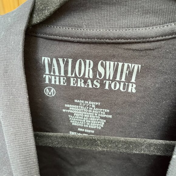 Taylor Swift The Eras Tour Long Sleeve Graphic Tee Black Size Medium - Picture 2 of 4